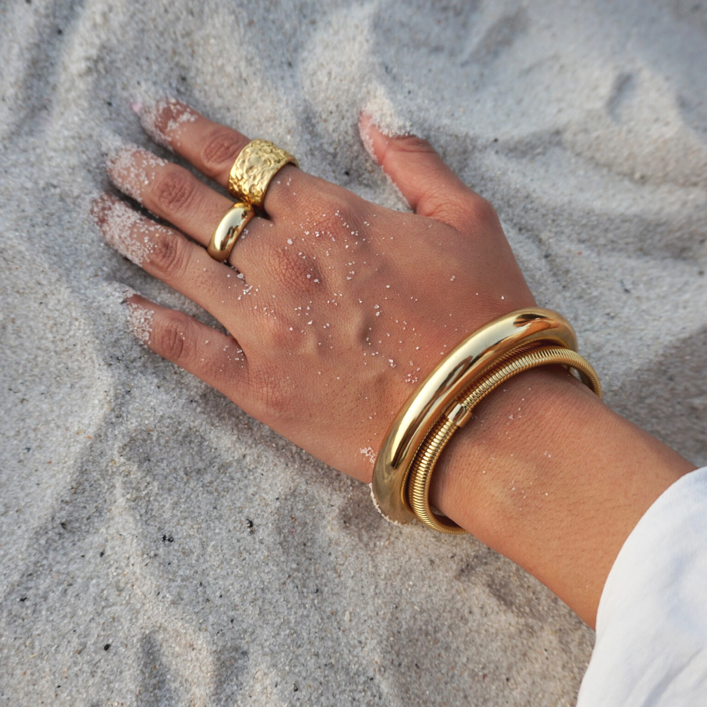 Wren Coil Bracelet | Gold and Silver
