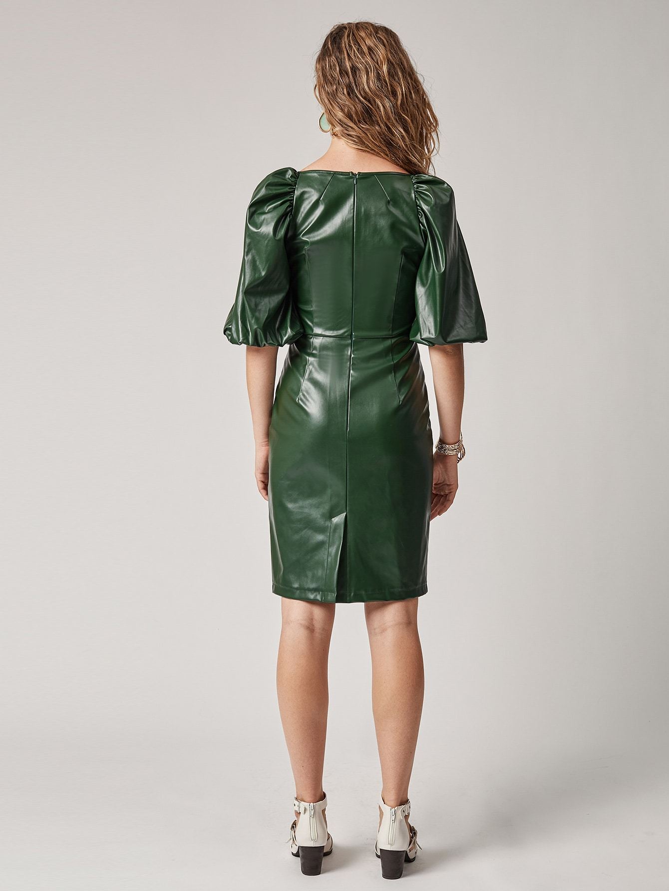 Stunning & Sweet Vegan Leather Dress