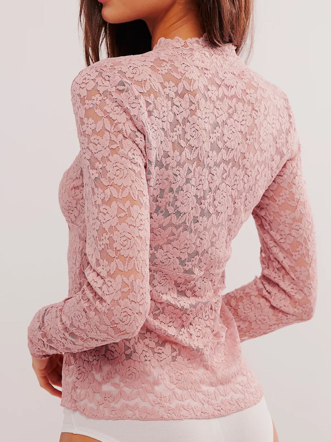 Grace V-Neck Long Sleeve Lace Top | 2 Colors | Poundton