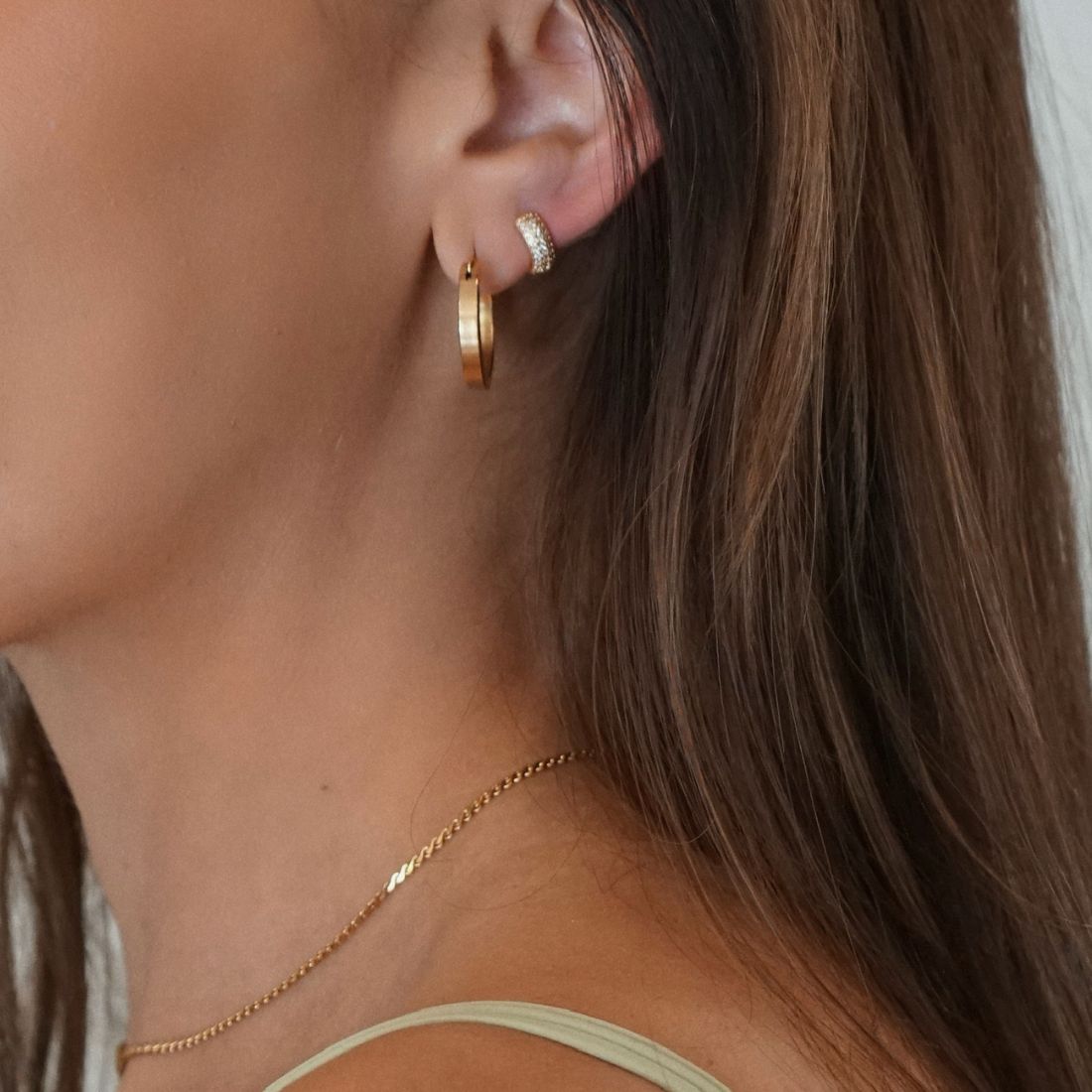 Yolanda Huggie Hoop Earring