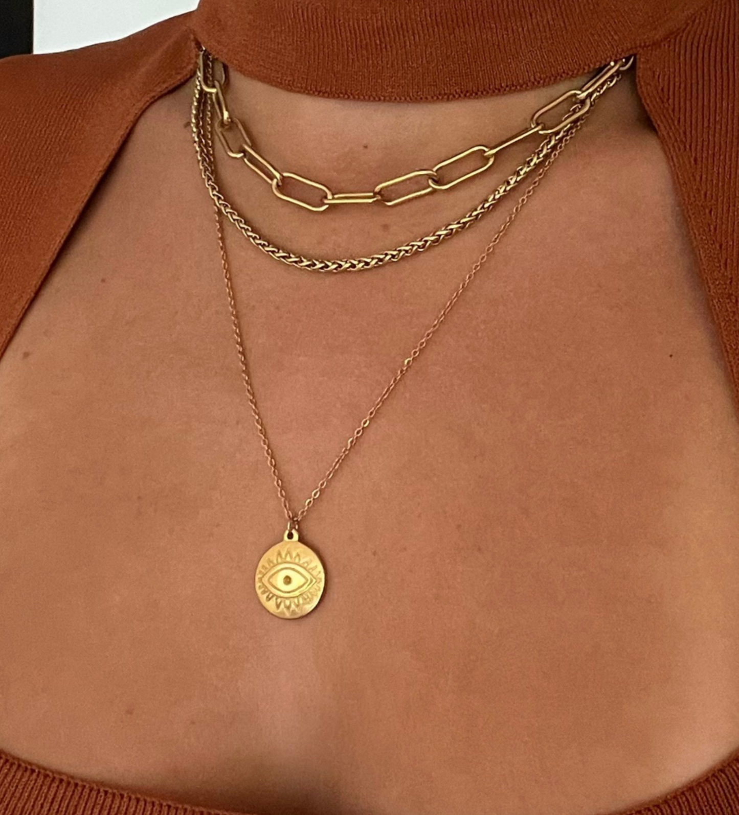 Carla Paper Clip Chain Necklace | Gold and Silver