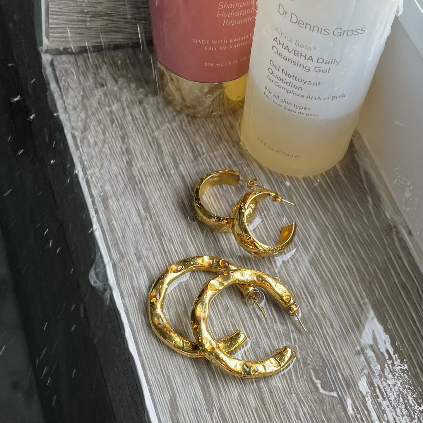 Astrid Hammered Hoop Earring