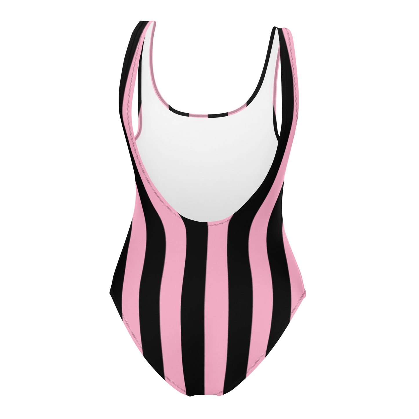 Rory Cotton Candy & Black Mark Stripe One-Piece Swimsuit | Pinup Couture Swim