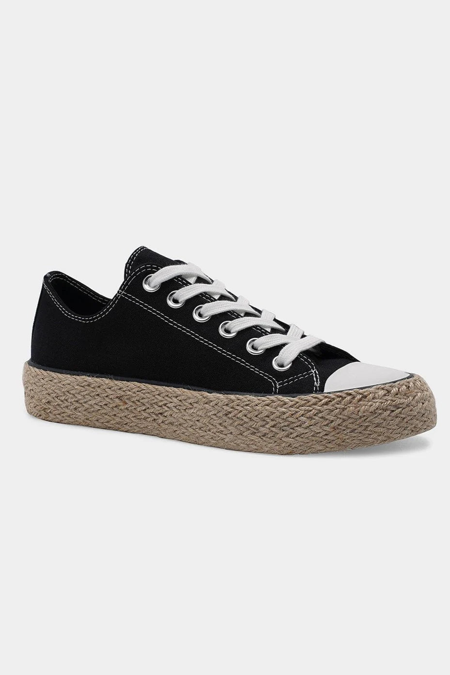 Corsica Lace Up Woven Espadrille Sole Sneakers | Poundton