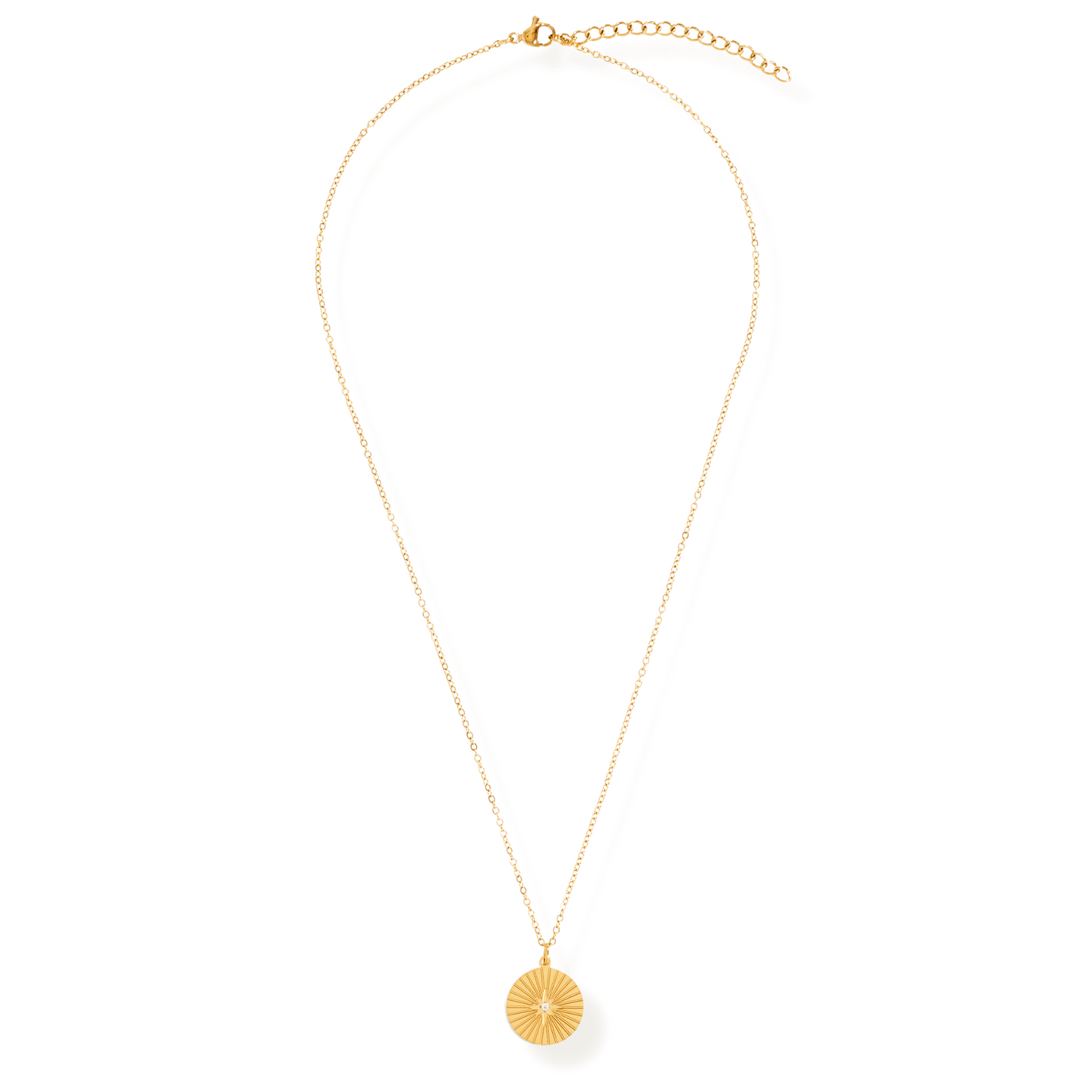 Rue Sunburst Disc Necklace | Gold and Silver