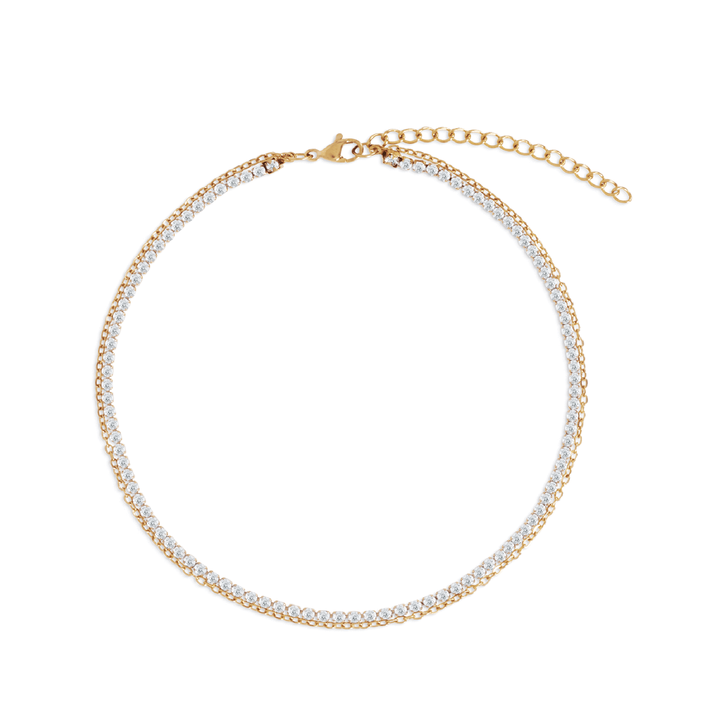 Elyse Double Chain Tennis Anklet