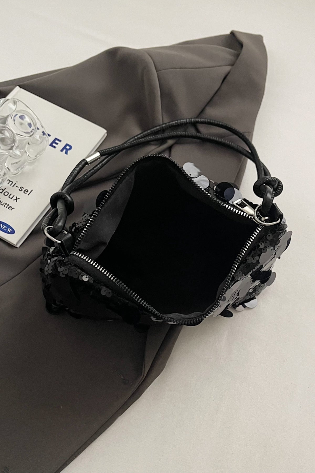 Sequin Knotted Straps Shoulder Bag | 2 Colors | Poundton