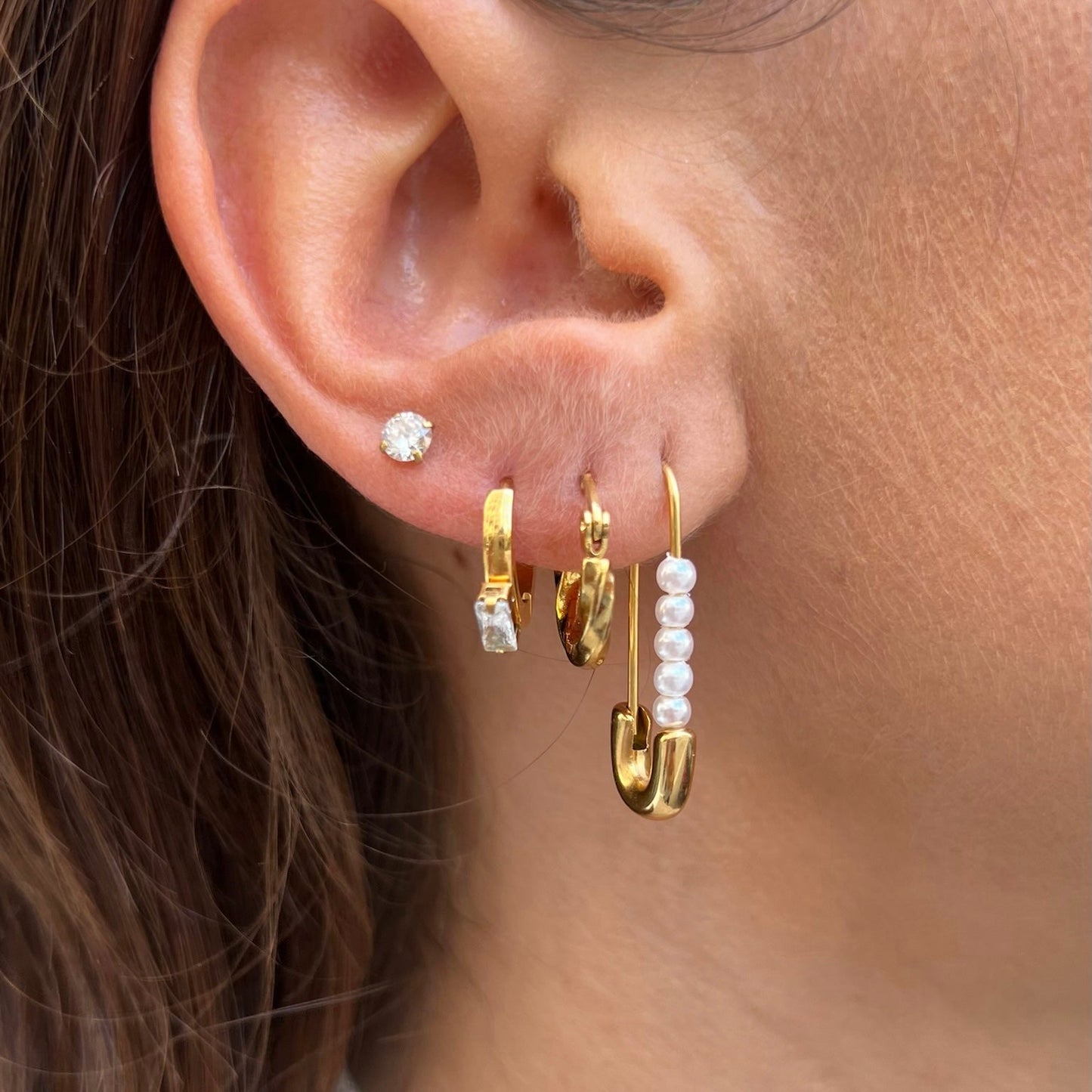 Ariana Small Stud Earring | Gold and Silver