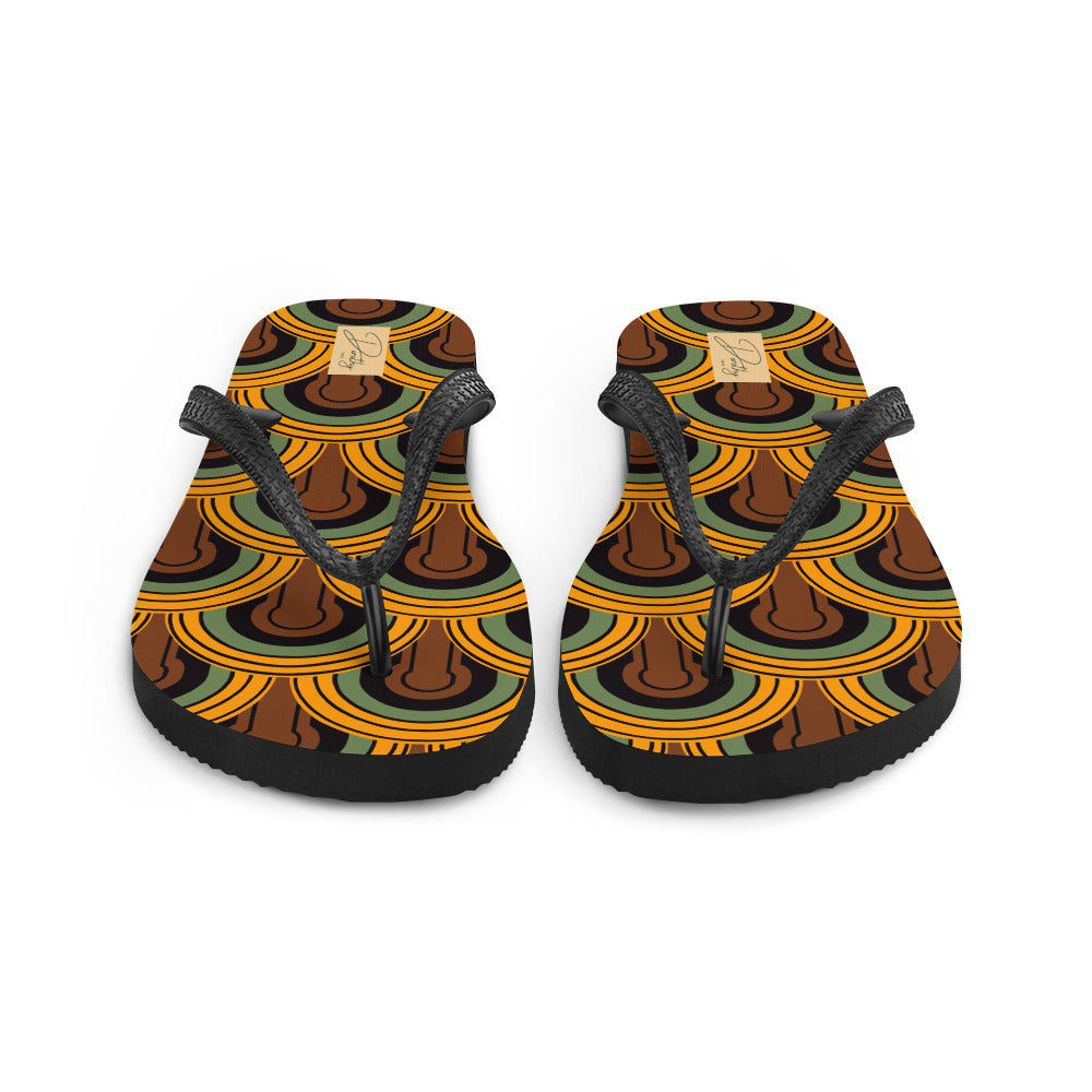 Overlook Thong Unisex Flip-Flops Sandals in 70s Room 237 Print | Dorothy Shoes