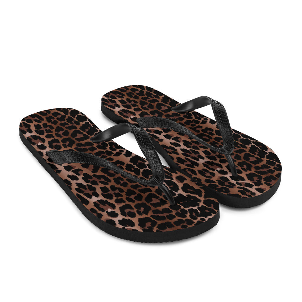 Amie Thong Flip-Flop Beach Sandals in OG Leopard | Pinup Couture Relaxed