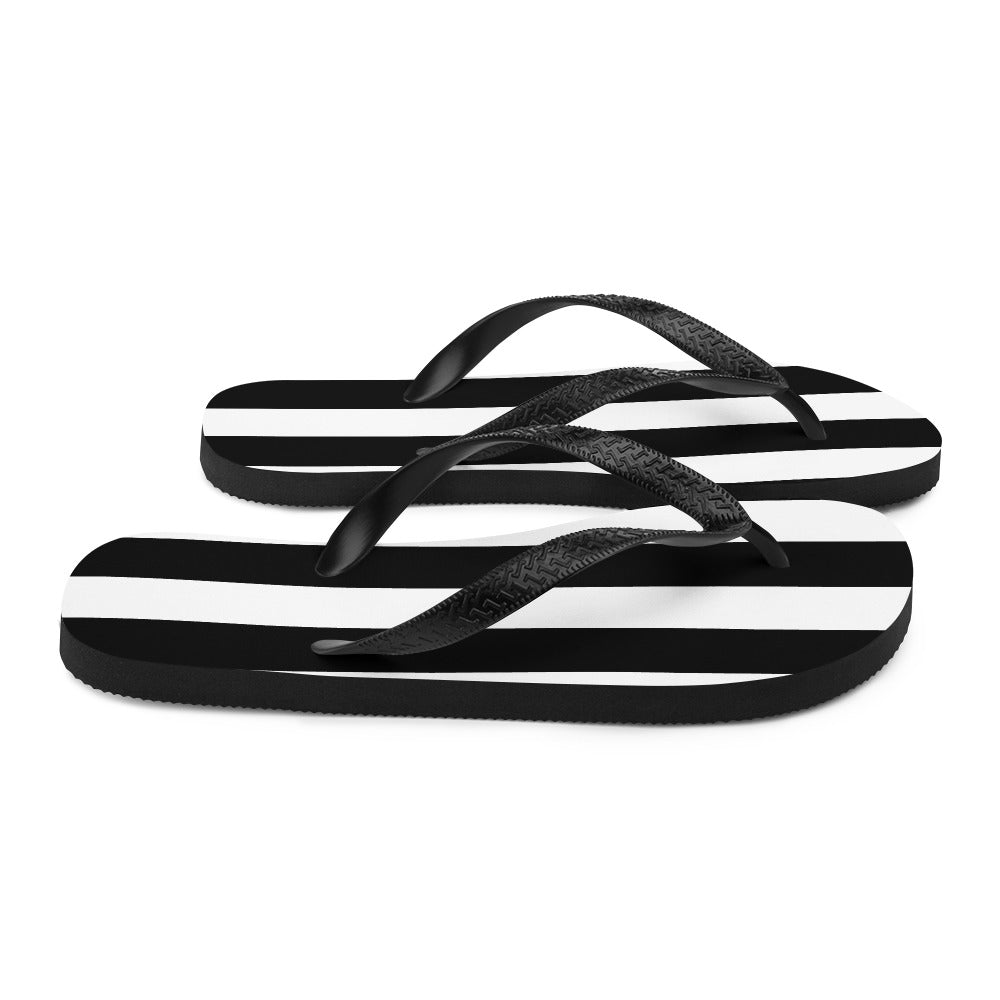 Amie Thong Flip-Flop Beach Sandals in Mark Stripe | Pinup Couture Relaxed
