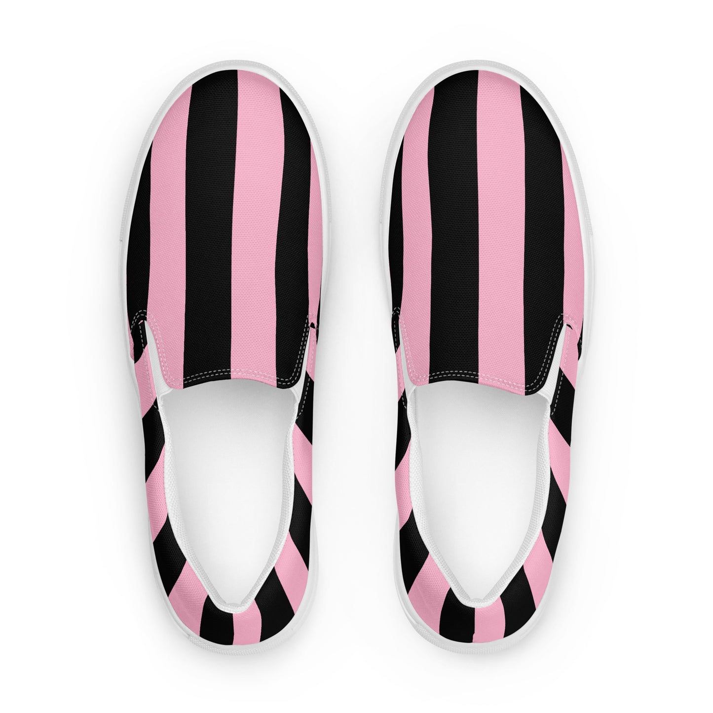 Candy Cane Mark Stripe Women’s Canvas Slip-On Flat Deck Shoe | Pinup Couture Relaxed