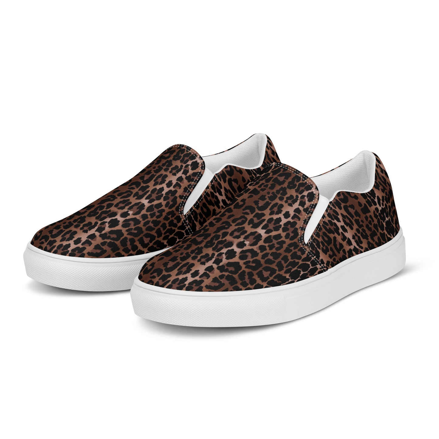 OG Leopard Print Women’s Slip-on Canvas Deck Shoes | Pinup Couture Relaxed