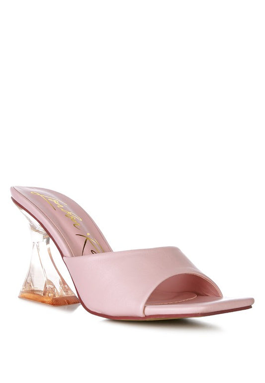 Barbarella 60s Style Mod Clear Heeled Mule Sandals | 4 Colors | Rag Company