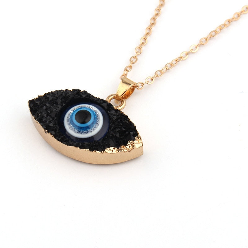Vintage Evil Eye Pendant Necklace | Rinhoo