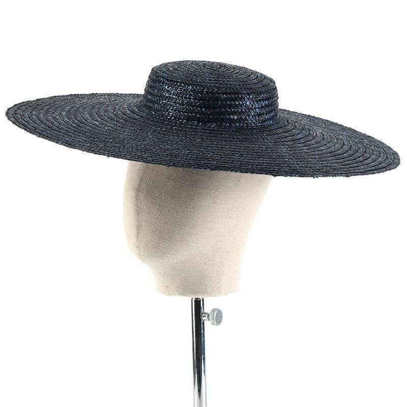 Summer Sun Oceanside Wide Brim Boater Hat  with Ribbon Chin Tie in 6 Colors