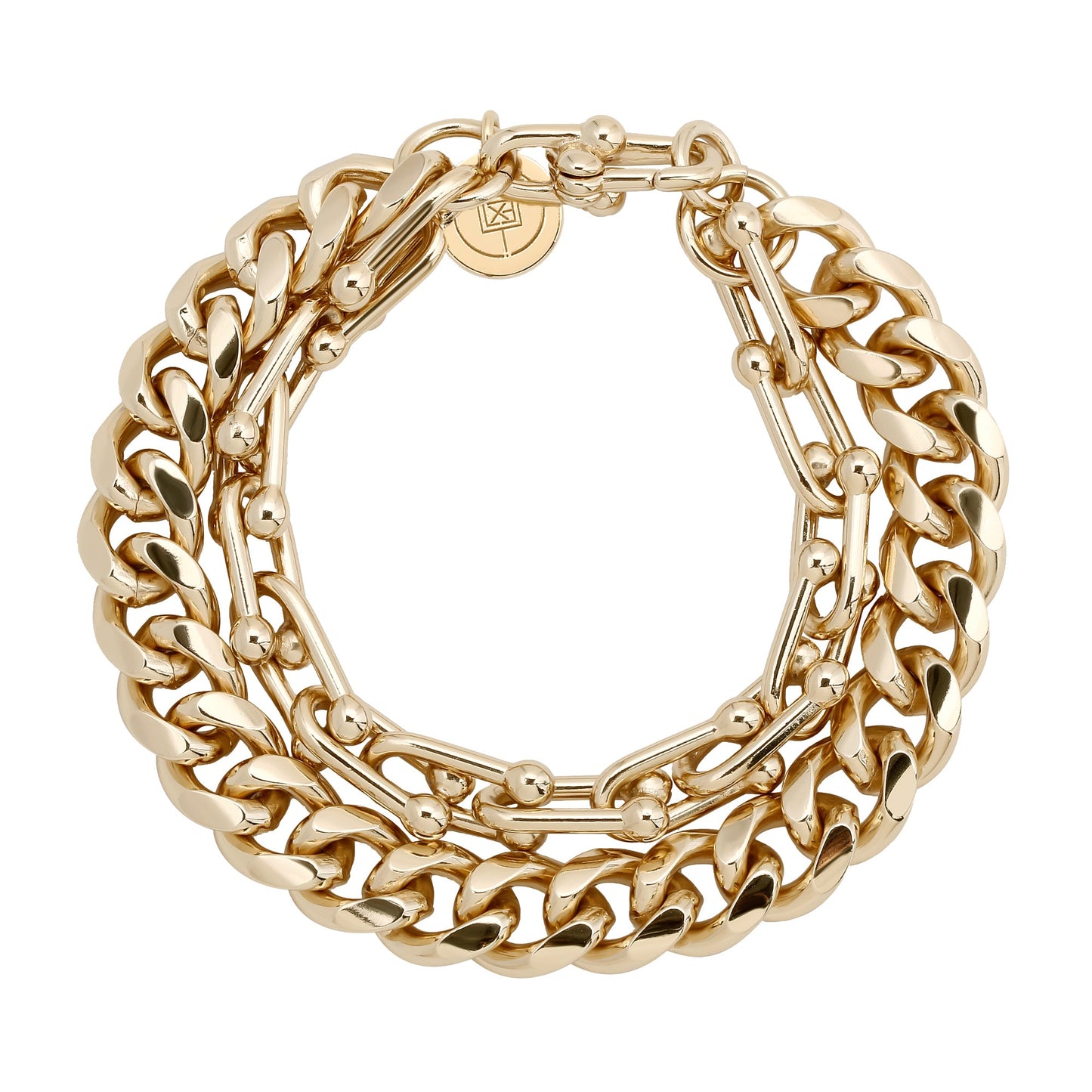Violet 10K Gold or Silver Curb Chain Bracelet | eklexic