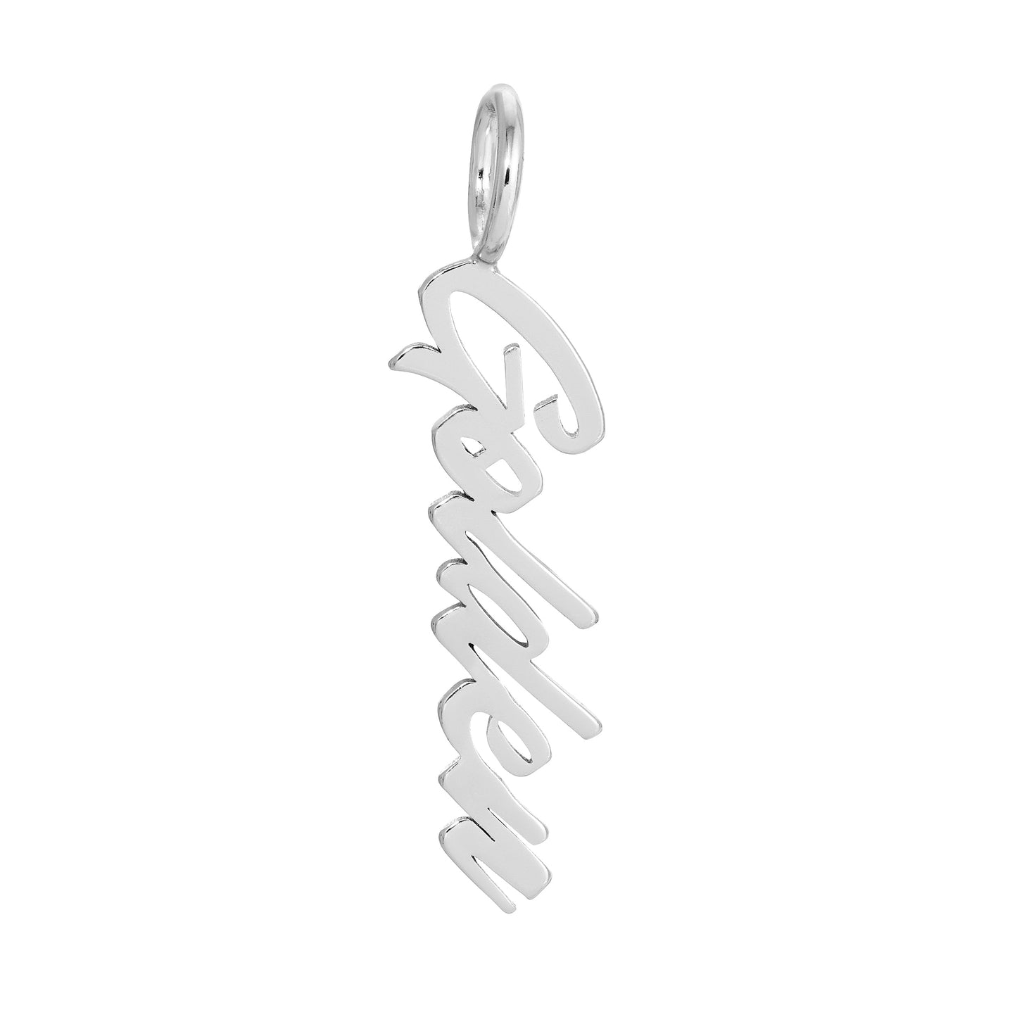 "Golden" Script Pendant in Gold or Silver | eklexic