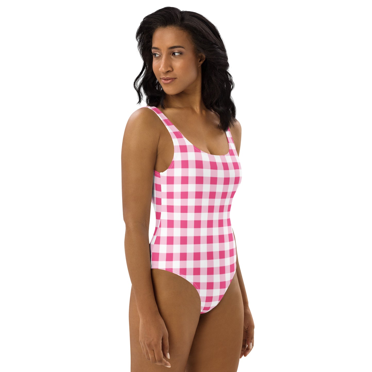 Rory Everything Nice Pink Gingham One-Piece Swimsuit | Pinup Couture Swim
