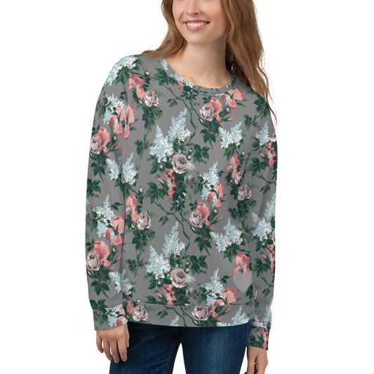 J'Adore Bella Roses Long-Sleeved Crewneck Sweatshirt