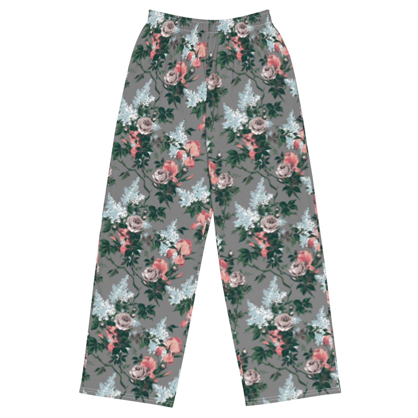 Hattie J'Adore Bella Roses Wide-Leg Lounge Pants | Pinup Couture Relaxed