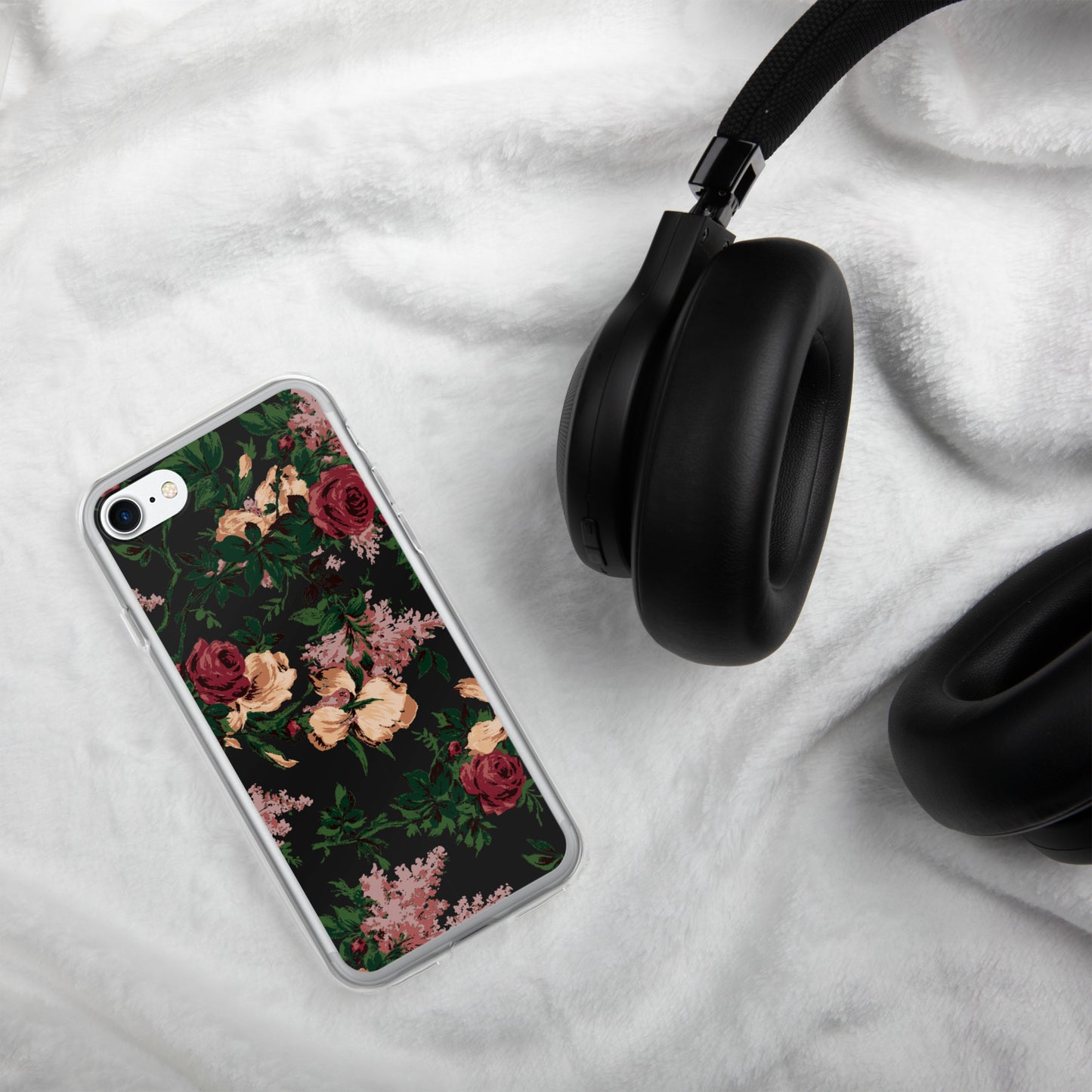 Dark Vintage Bella Roses Print iPhone Case | Pinup Couture