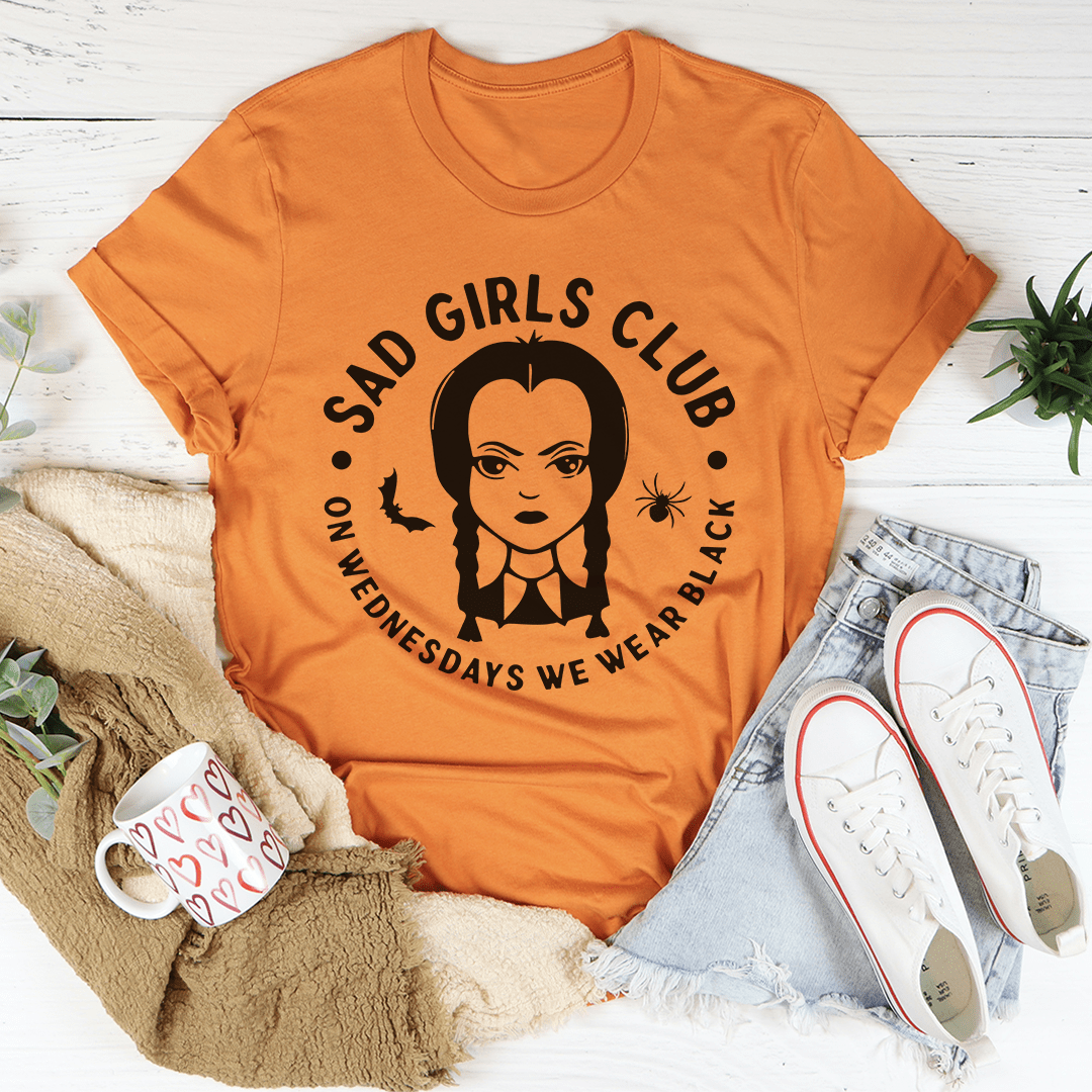 Sad Girls Club Wednesdays We Wear Black Graphic T-Shirt | 2 colors | Merch Mallow