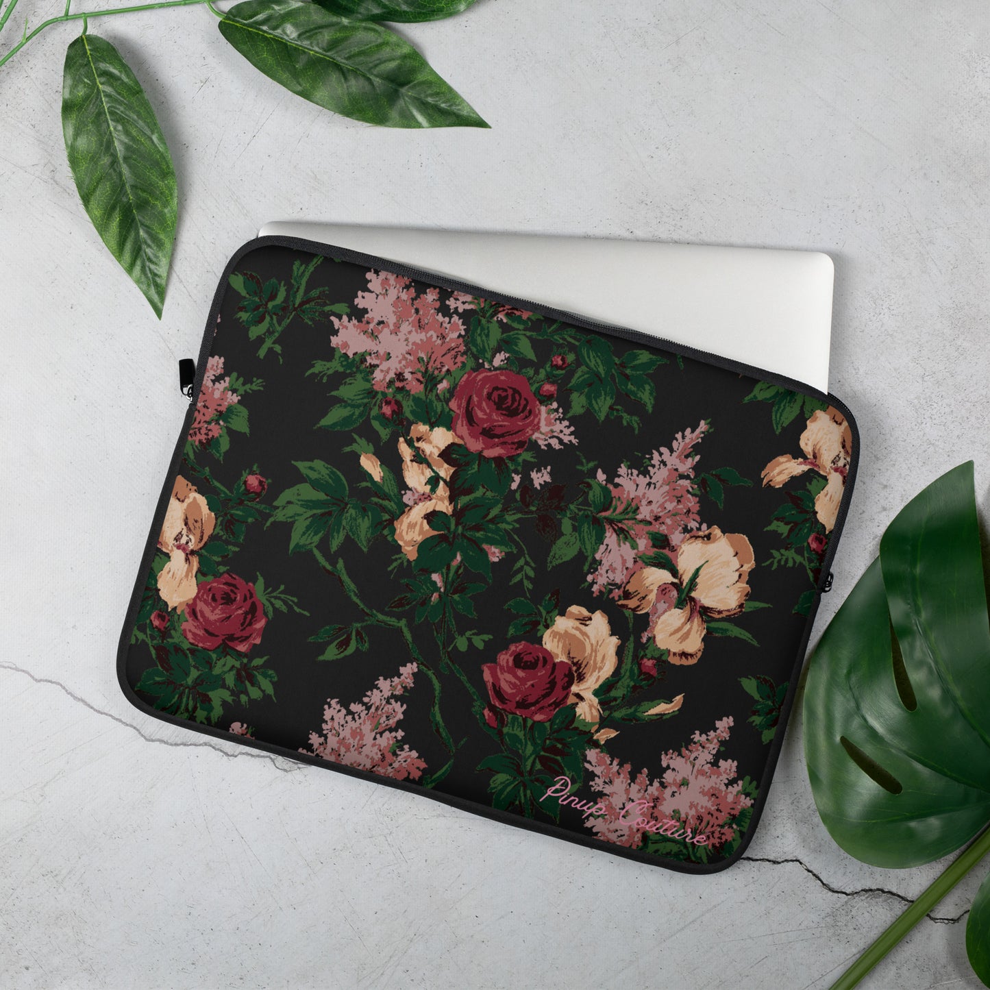 Lindy Dark Bella Roses Laptop Computer Sleeve | Pinup Couture Relaxed