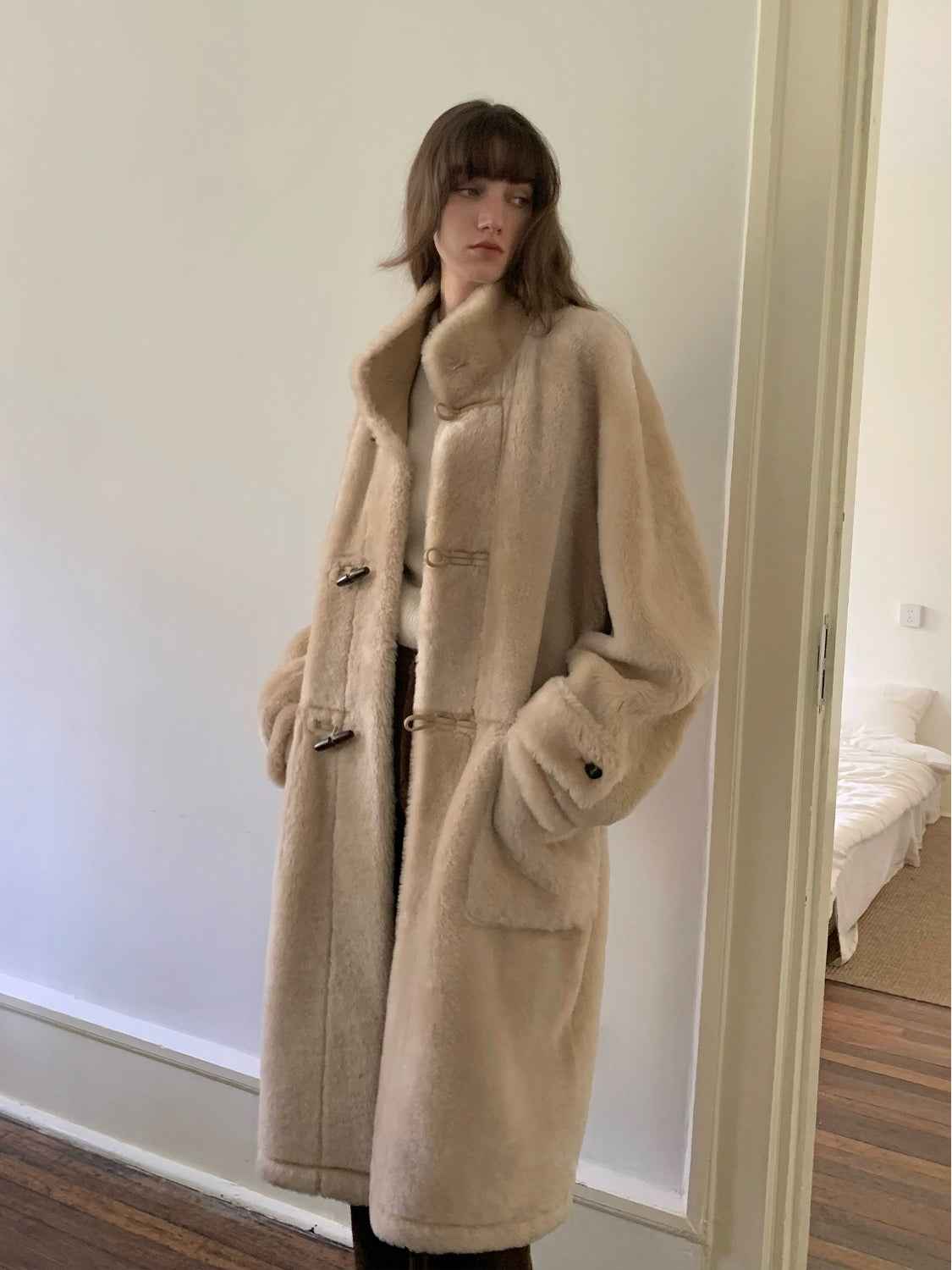 Dreamer Sheepskin Jacket With Stand Collar | 2 Colors, 2 Lengths | Fireladyfur