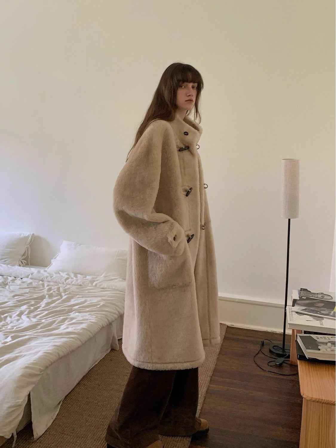 Dreamer Sheepskin Jacket With Stand Collar | 2 Colors, 2 Lengths | Fireladyfur