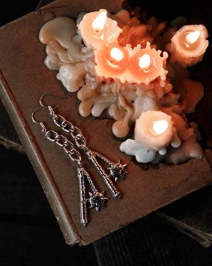 Close-up of the silver spiked flail charm, The Pretty Cult
