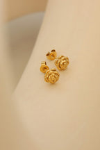 Rose Flower 18k Stud Earrings | 2 Colors