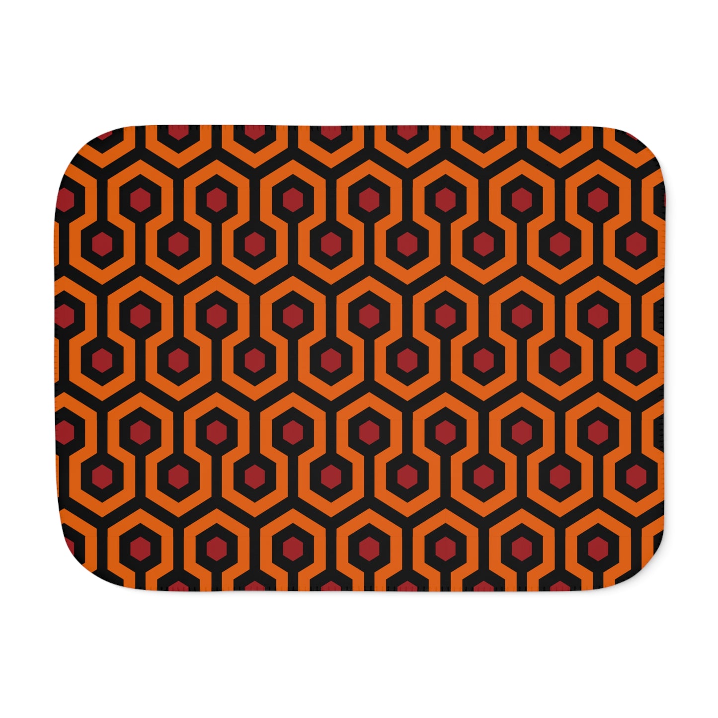 Ultra Fuzz Hotel Hexagon Sherpa Blanket — Reversible Two‑Tone Cozy Throw | Pinup Couture