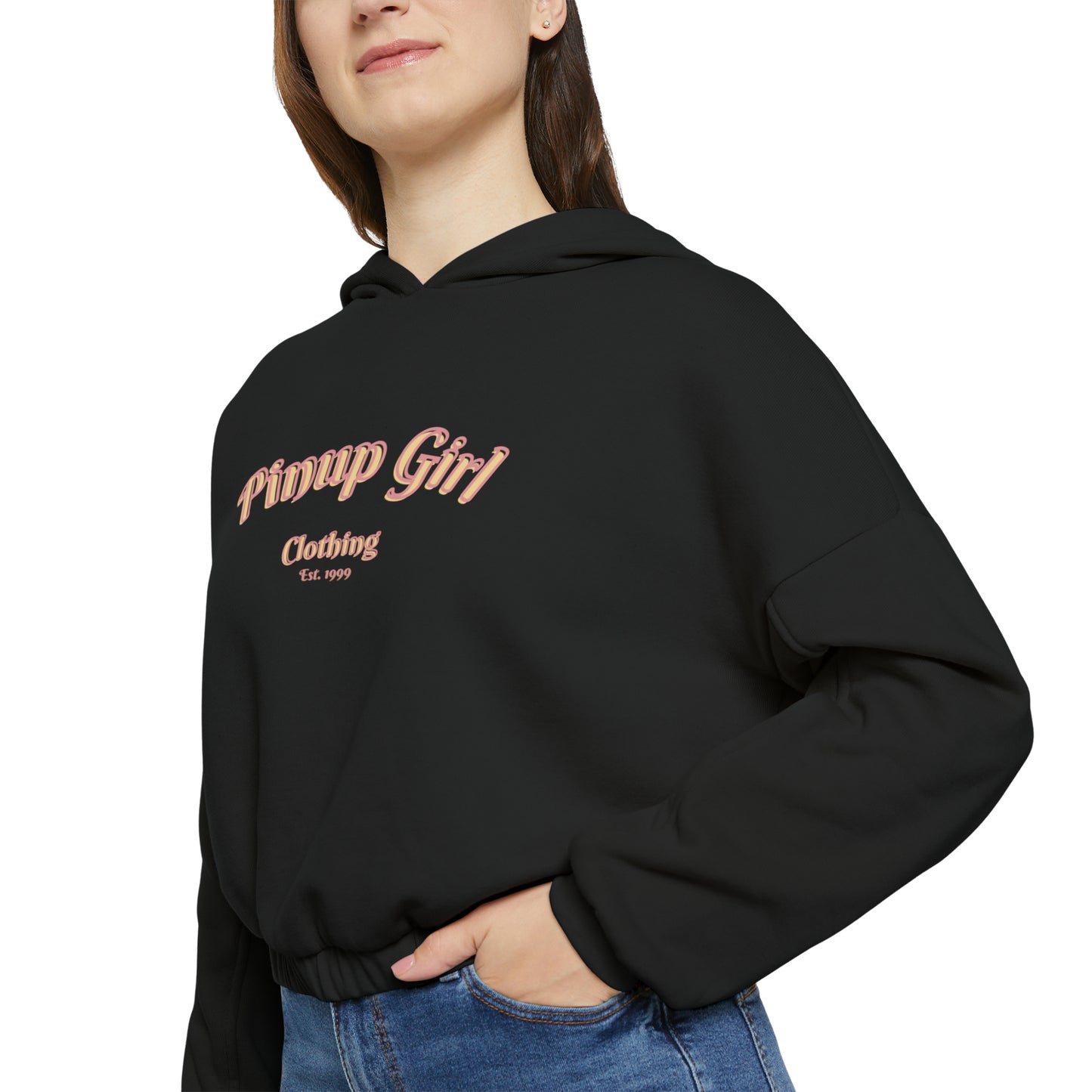 Pinup Girl Clothing Logo Women's Cropped Hoodie | 3 Colors | Pinup Couture