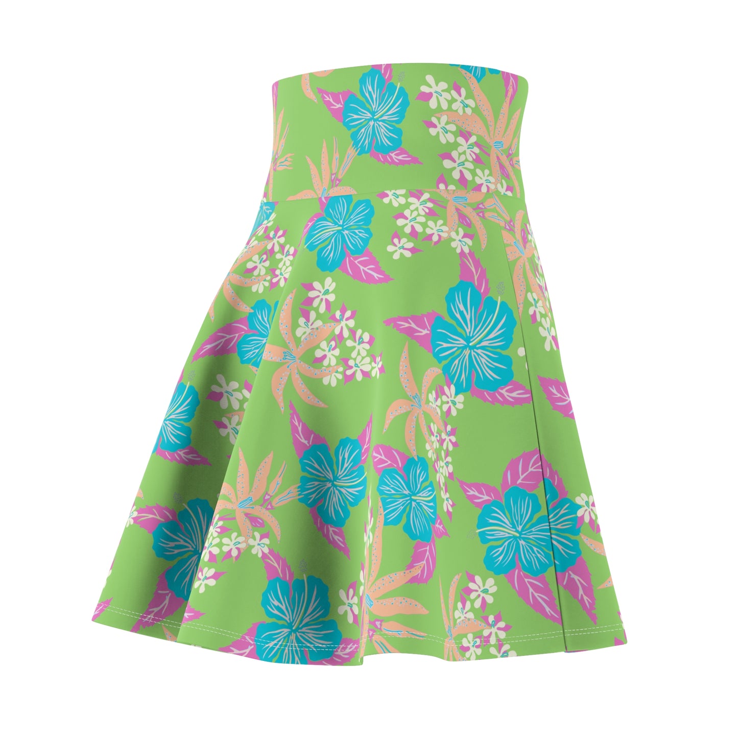 Louisa Green Tropical Hibiscus Skater Skirt Swim Coverup
