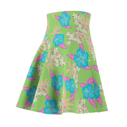 Louisa Green Tropical Hibiscus Skater Skirt Swim Coverup