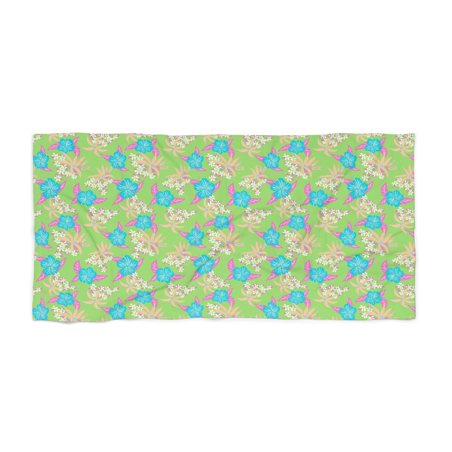 Arden Green Tropical Hibiscus Beach & Bath Towel