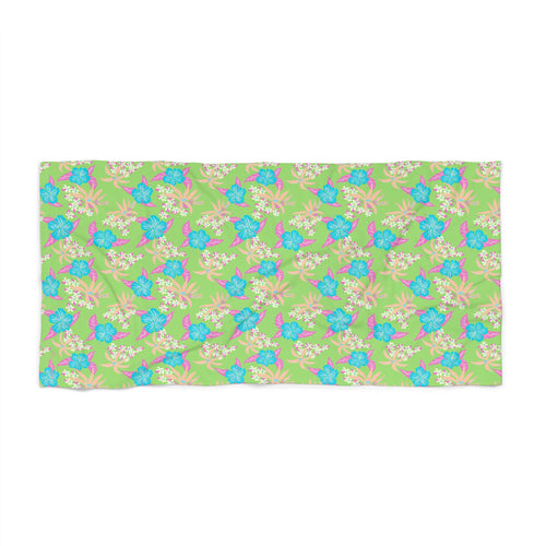 Arden Green Tropical Hibiscus Beach & Bath Towel