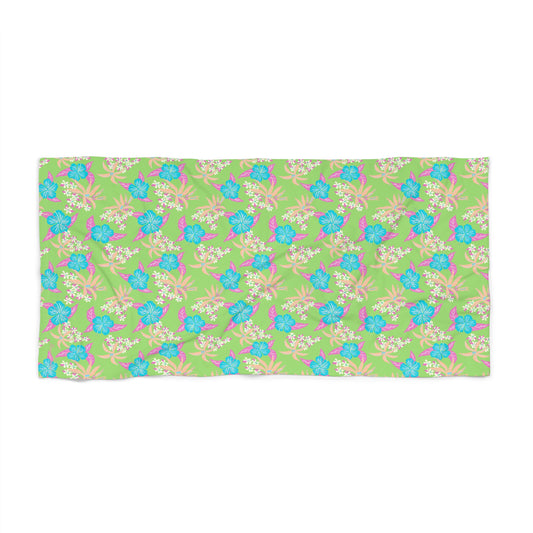 Arden Green Tropical Hibiscus Beach & Bath Towel
