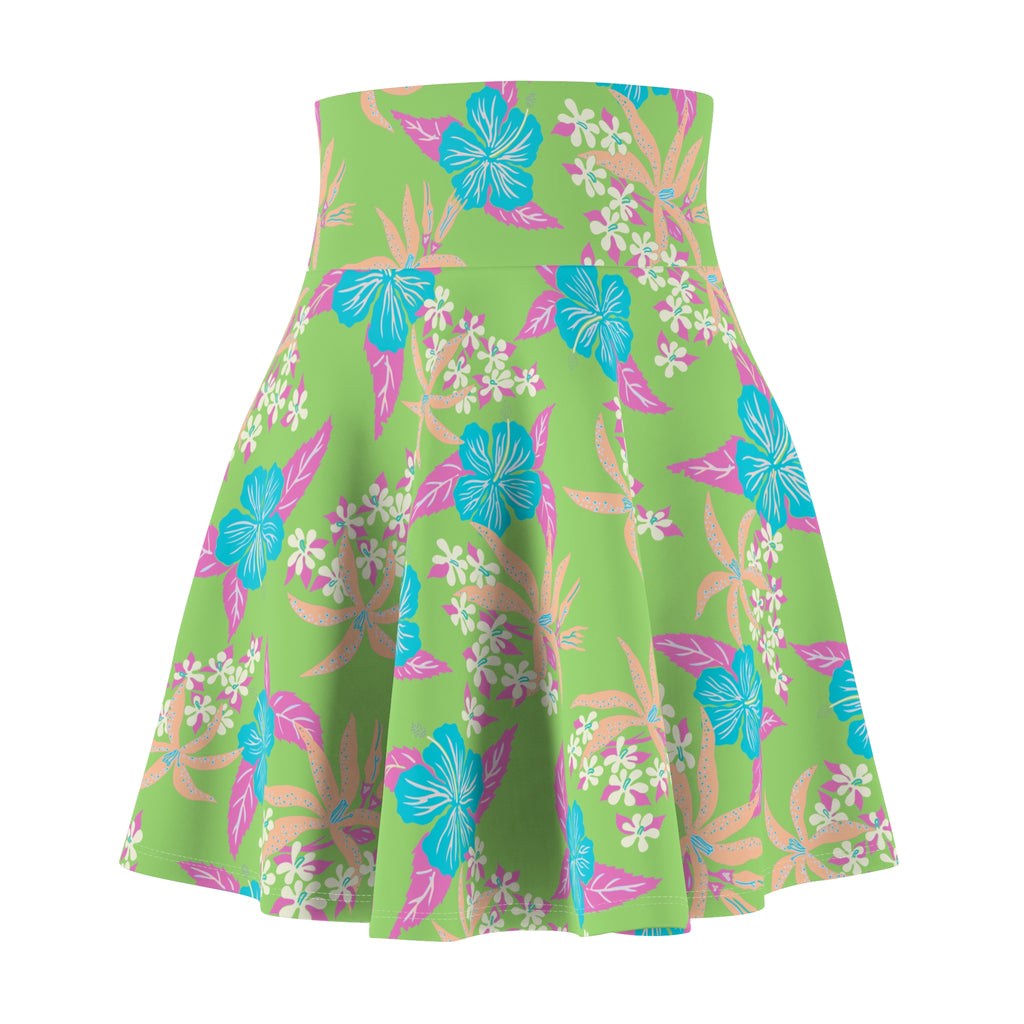 Louisa Green Tropical Hibiscus Skater Skirt Swim Coverup