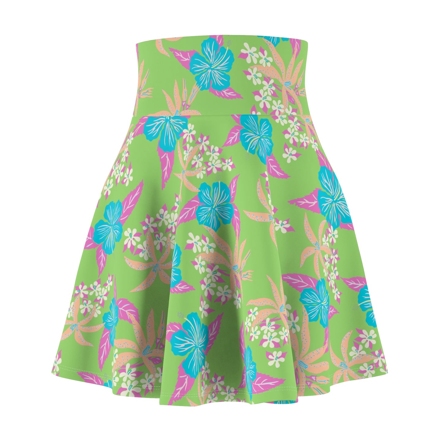 Louisa Green Tropical Hibiscus Skater Skirt Swim Coverup