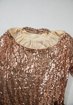 Harper Backless Sequin Mock Neck Long Sleeve Mini Dress