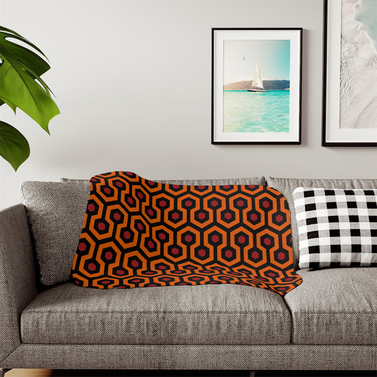 Ultra Fuzz Hotel Hexagon Sherpa Blanket — Reversible Two‑Tone Cozy Throw | Pinup Couture