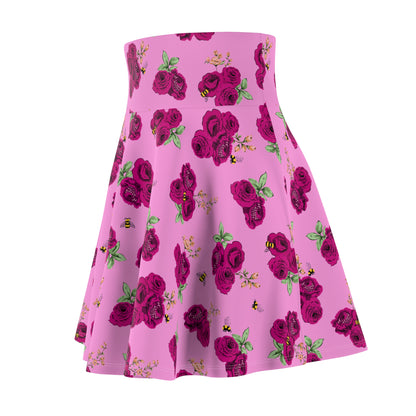 Louisa Pink Bee Floral Skater Skirt Swim Coverup