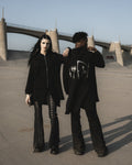 Van Helsing longline zip hoodie in black by The Pretty Cult