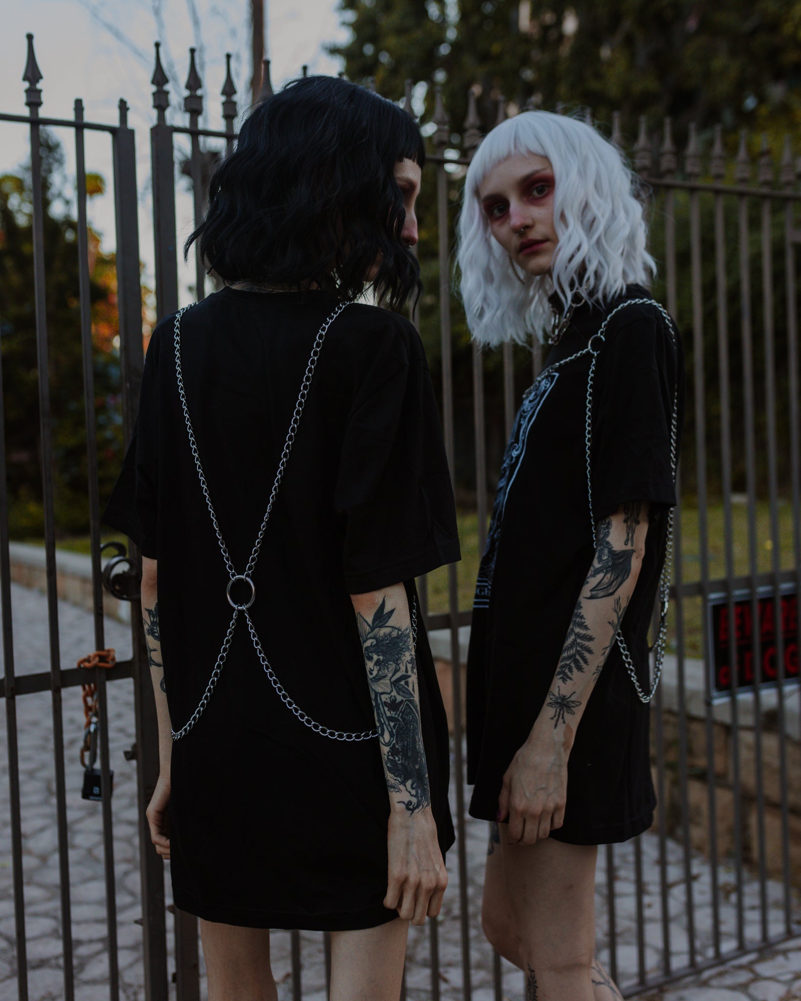 Close up of the Sacrifiant .925 silver chain harness