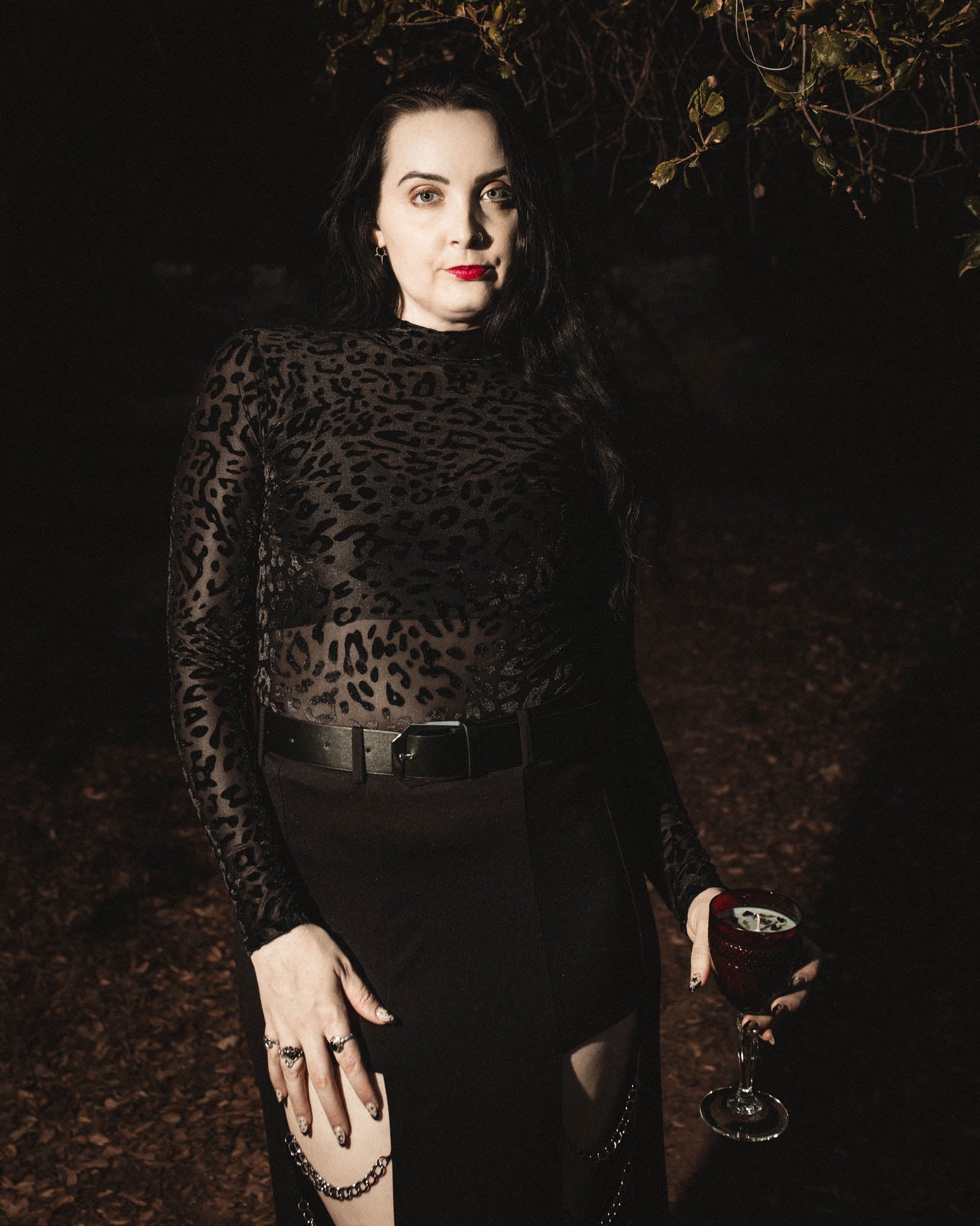 Black leopard burnout velvet Shadows top by The Pretty Cult