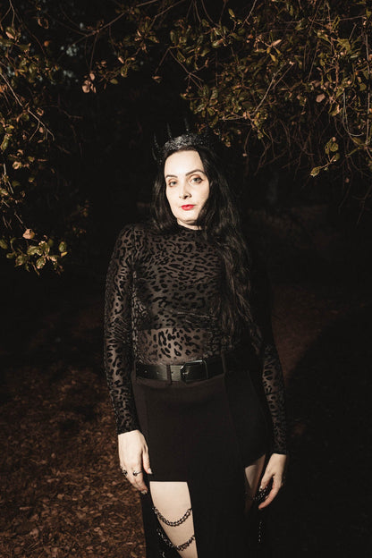 Shadows Burnout Velvet Top