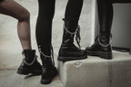 Winter Moon silver aluminum boot charm chain detail