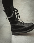 Winter Moon silver boot charm chain by The Pretty Cult